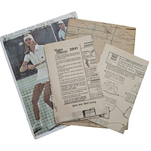 RARE Vintage Vogue #2841 Anne Klein Pattern: Tennis Dress Bodysuit, Size 14 - Picture 3 of 5